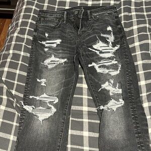 American Eagle black skinny ripped jeans men’s